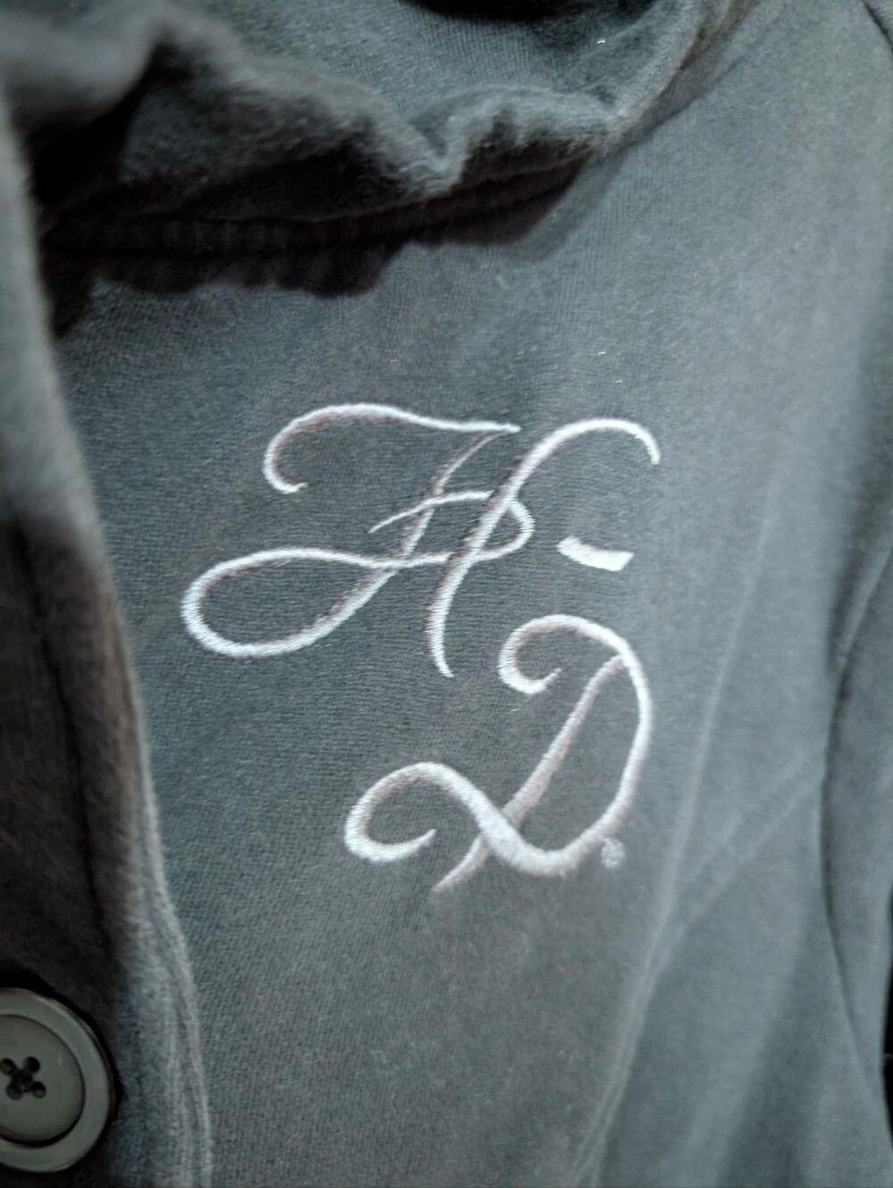 Harley-Davidson Embroidered Fleece Faded Black Pea Coat - XL - Picture 5 of 8